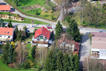 Vue d'oiseau de Quartier Affolterbach in Wald-Michelbach dans le département Hesse, Allemagne