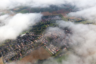 Quartier Billigheim in Billigheim-Ingenheim dans le département Rhénanie-Palatinat, Allemagne vue d'en haut