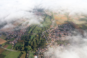 Quartier Billigheim in Billigheim-Ingenheim dans le département Rhénanie-Palatinat, Allemagne depuis l'avion