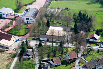 Vue oblique de Affolterbach à le quartier Wahlen in Grasellenbach dans le département Hesse, Allemagne