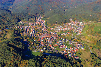 Photographie aérienne de Vue de la ville depuis le sud à Erfweiler dans le département Rhénanie-Palatinat, Allemagne
