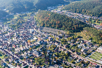 Dahn dans le département Rhénanie-Palatinat, Allemagne hors des airs