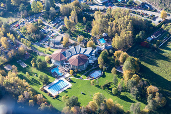 Dahn dans le département Rhénanie-Palatinat, Allemagne vue du ciel