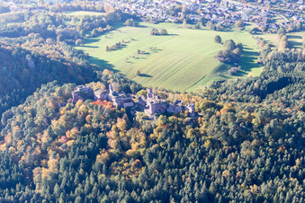 Ruine Ancienne-Dahn à Dahn dans le département Rhénanie-Palatinat, Allemagne d'en haut