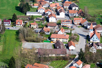 Vue d'oiseau de Quartier Affolterbach in Wald-Michelbach dans le département Hesse, Allemagne