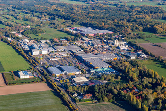 Vue aérienne de Zone industrielle avec Horbach vu du nord-ouest à Bornheim dans le département Rhénanie-Palatinat, Allemagne