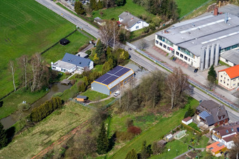 Quartier Affolterbach in Wald-Michelbach dans le département Hesse, Allemagne d'un drone