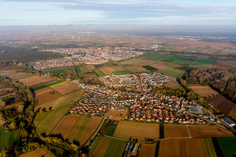 Vue aérienne de Avant Rülzheim à Kuhardt dans le département Rhénanie-Palatinat, Allemagne