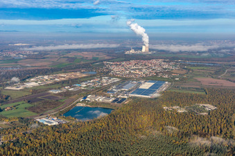 Philippsburg dans le département Bade-Wurtemberg, Allemagne d'un drone