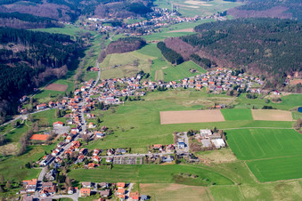 Vue oblique de Quartier Affolterbach in Wald-Michelbach dans le département Hesse, Allemagne