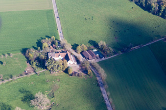 Vue aérienne de Auberge du Manoir Bierhelderhof à le quartier Rohrbach in Heidelberg dans le département Bade-Wurtemberg, Allemagne