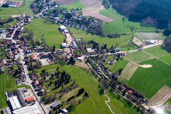 Quartier Affolterbach in Wald-Michelbach dans le département Hesse, Allemagne vue d'en haut