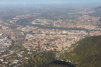Photographie aérienne de Schillerstraße à le quartier Weststadt in Heidelberg dans le département Bade-Wurtemberg, Allemagne