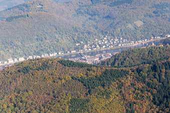 Vue aérienne de Vallée du Neckar à le quartier Kernaltstadt in Heidelberg dans le département Bade-Wurtemberg, Allemagne