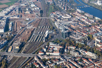 Vue aérienne de Quartier Weststadt in Heidelberg dans le département Bade-Wurtemberg, Allemagne
