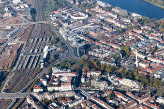 Vue aérienne de Quartier Weststadt in Heidelberg dans le département Bade-Wurtemberg, Allemagne