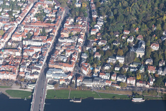 Vue aérienne de B3 Brückenstr à le quartier Neuenheim in Heidelberg dans le département Bade-Wurtemberg, Allemagne
