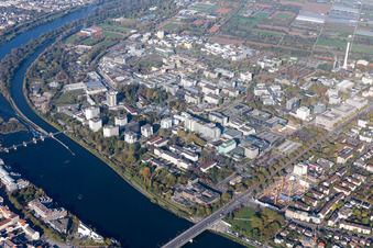Photographie aérienne de Neueneimer Feld, Université à le quartier Neuenheim in Heidelberg dans le département Bade-Wurtemberg, Allemagne