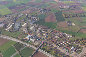 Vue aérienne de BAMF au Patrick Henry Village à le quartier Patrick Henry Village in Heidelberg dans le département Bade-Wurtemberg, Allemagne