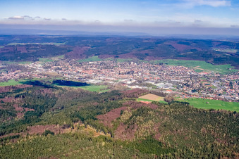 Vue aérienne de De l'ouest à Erbach dans le département Hesse, Allemagne