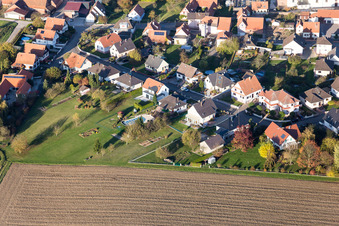Vue oblique de Schleithal dans le département Bas Rhin, France