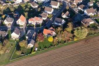 Schleithal dans le département Bas Rhin, France hors des airs