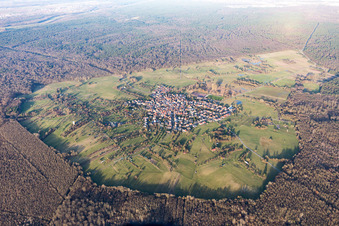 Quartier Büchelberg in Wörth am Rhein dans le département Rhénanie-Palatinat, Allemagne vue du ciel