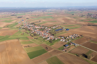 Vue aérienne de Siegen dans le département Bas Rhin, France