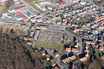 Seltz dans le département Bas Rhin, France hors des airs