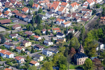 Photographie aérienne de Rue Germersheimer, rue Kandeler à Jockgrim dans le département Rhénanie-Palatinat, Allemagne