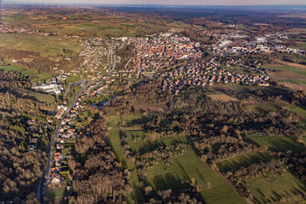 Photographie aérienne de Wissembourg dans le département Bas Rhin, France