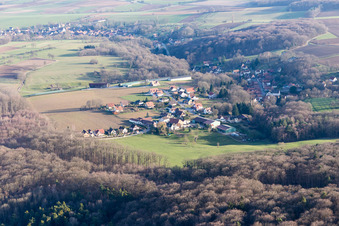 Vue aérienne de Drachenbronn à Drachenbronn-Birlenbach dans le département Bas Rhin, France