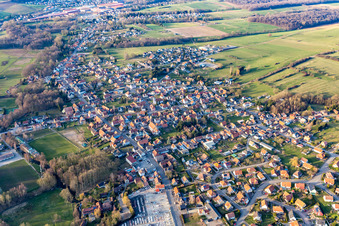 Vue aérienne de Rue de Sable à Gundershoffen dans le département Bas Rhin, France