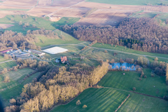 Au Froeschenberg, Haras Lerchenberg à Gundershoffen dans le département Bas Rhin, France vue d'en haut