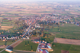 Surbourg dans le département Bas Rhin, France vue du ciel