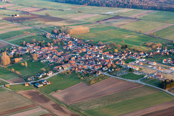 Betschdorf dans le département Bas Rhin, France d'en haut