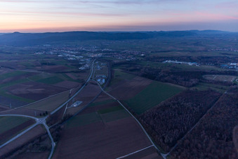 Vue oblique de Wissembourg dans le département Bas Rhin, France