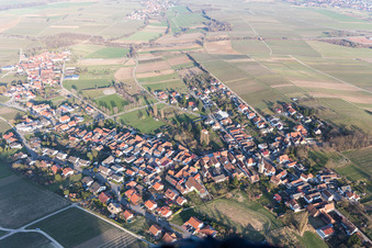 Quartier Kapellen in Kapellen-Drusweiler dans le département Rhénanie-Palatinat, Allemagne depuis l'avion