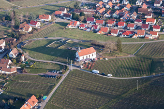 Photographie aérienne de Chapelle Saint-Denys à le quartier Gleiszellen in Gleiszellen-Gleishorbach dans le département Rhénanie-Palatinat, Allemagne