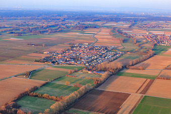 Vue aérienne de Vue du village depuis l'ouest à Altdorf dans le département Rhénanie-Palatinat, Allemagne