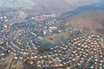 Image drone de Niederbronn-les-Bains dans le département Bas Rhin, France
