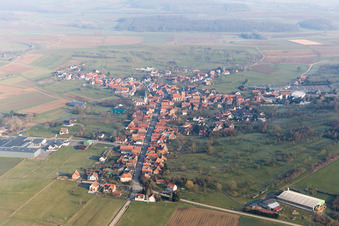 Photographie aérienne de Issenhausen dans le département Bas Rhin, France