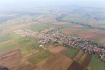 Eschbach dans le département Bas Rhin, France vu d'un drone