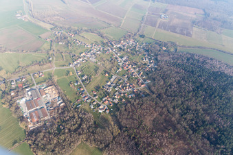 Biblisheim dans le département Bas Rhin, France d'en haut