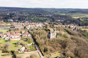 Photographie aérienne de Épinac dans le département Saône et Loire, France