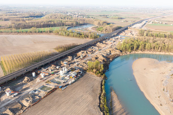 Vue aérienne de Ronchis dans le département Udine, Italie