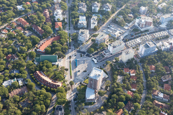 Vue d'oiseau de Lignano Pineta dans le département Frioul-Vénétie Julienne, Italie
