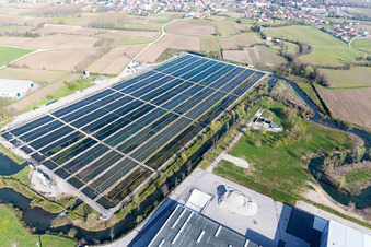 Vue aérienne de Orcenico Inferiore dans le département Frioul-Vénétie Julienne, Italie