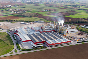 Vue aérienne de Bicinicco dans le département Udine, Italie