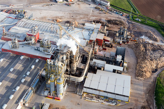 Vue oblique de Bicinicco dans le département Udine, Italie